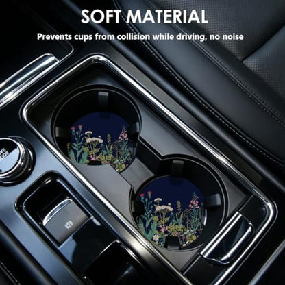 2 Pack Car Coasters，2.75-inch Neoprene Non-Slip Cup Holder Coasters - Image 2