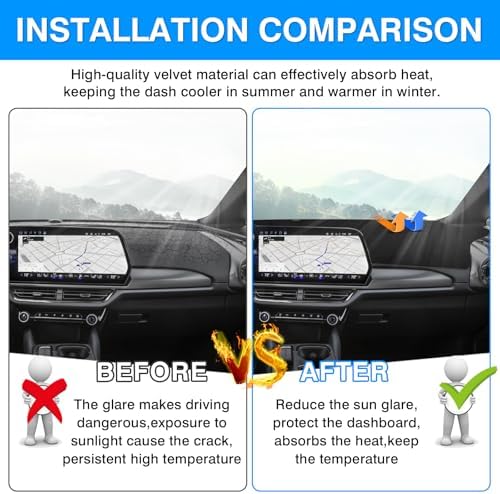 Autorder Dashboard Cover Mat for Chevy Chevrolet Equinox EV 2024 2025 2026 - Image 3