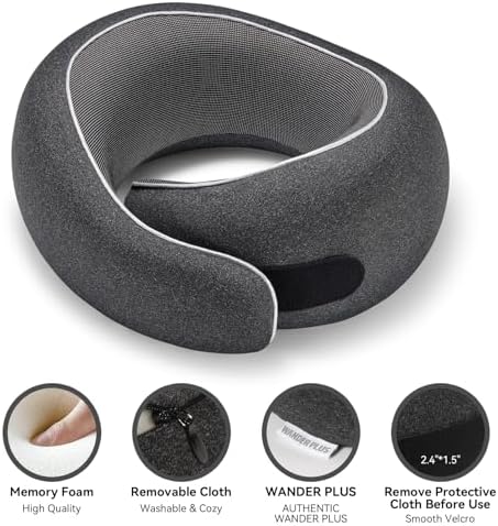 Wander+®Travel Neck Pillow, Pure Memory Foam Neck Pillow - Image 3