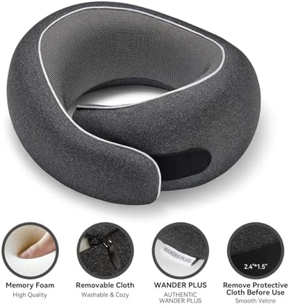Wander+®Travel Neck Pillow, Pure Memory Foam Neck Pillow - Image 3