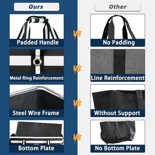 Stand Up Extra Large Utility Tote Bag, Foldable Reusable Grocery Bags - Image 5