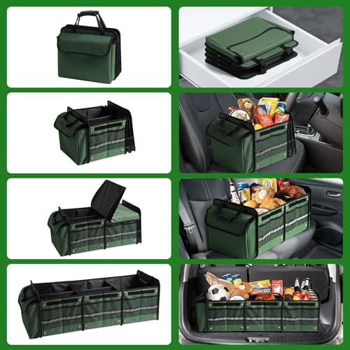 Snuopfy Car Trunk Organizer, 115L Heavy Duty Collapsible Trunk Storage - Image 4