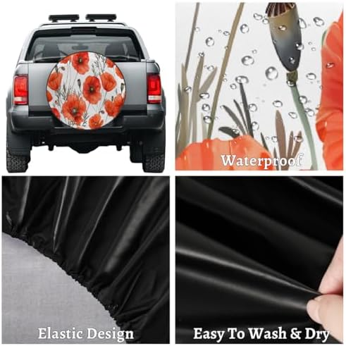 Spare Tire Cover for RV Trailer, Camper Spare Tire Covers Fit for Jeep Travel - Image 5