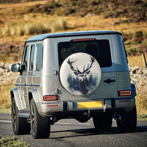 Deer Spare Tire Cover Wheel Protectors Weatherproof Deer Pattern Wheel Covers - Image 7