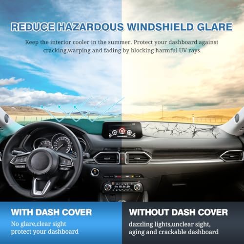 FIILINES Dash Cover for 2017-2025 Mazda CX-5 CX5, Dashboard Mat Exact Fit for - Image 6