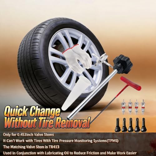 Tire Valve Stem Removal Replacement Tool Kit, Without Removing Tire - Image 7