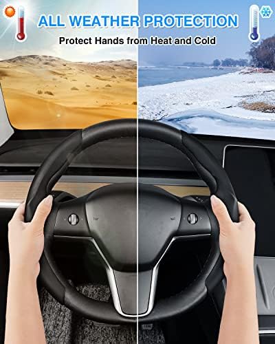 Canvcle Steering Wheel Cover for 2016-2026 Telsa Model 3/Y Highland/Juniper - Image 6
