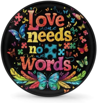 Autism Word Color Spare Tire Cover Dust-Proof Wheel Protector by Unknown