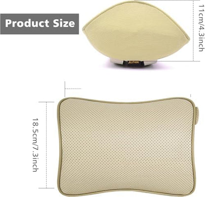 Aukee Car Headrest Pillow Memory Foam Car Neck Pillow Soft Leather Headrest - Image 6