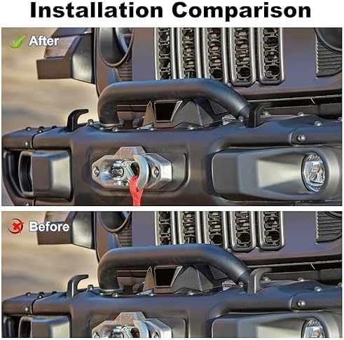 JWWY Tow Hook Protector Cover for Jeep Wrangler JK JL & Gladiator JT 4xe - Image 3