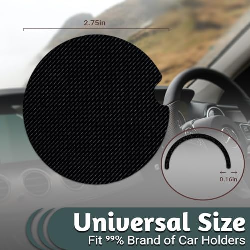 Yonlevres Car Coasters for Cup Holders, Flower Owl, 2 Pack - Image 3