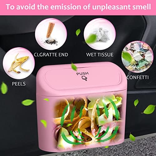 Accmor Car Trash Can with Lid, Leakproof Vehicle Garbage Organizer Holder Bin - Image 6