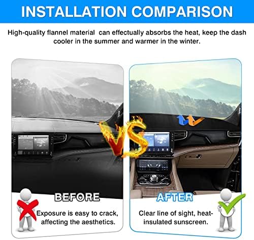 Autorder Dashboard Cover Mat for 2022-2024 Jeep Grand Wagoneer WS Accessories - Image 3