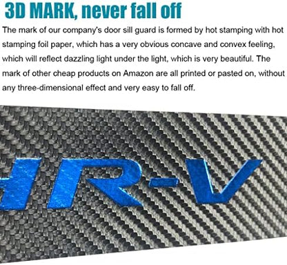 LEXLEY for 2015-2022 HRV HR-V Carbon Fiber Style Leather Door Sill Protector - Image 5