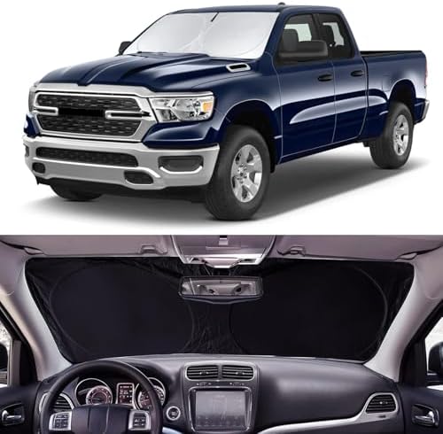 Sun Shade Windshield Sunshade for 2010 2011-2018 Dodge Ram 1500 2500 3500 - Image 3
