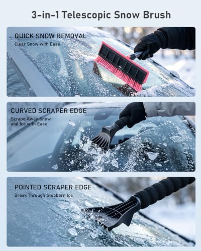 helloleiboo 55.7" Snow Brush and Ice Scrapers - Image 3