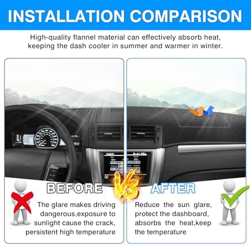 Autorder Dashboard Cover Mat for 2006-2009 Ford Fusion/Mercury Milan - Image 3