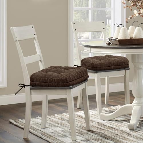 Shinnwa Dining Chair Cushions Set of 6, Dual-Layer Memory Foam Kitchen Chair - Image 7