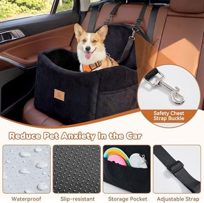Dog Car Seat for Medium/Small Dogs, Dog Booster Car Seat, Pet Booster Seats Up - Image 4