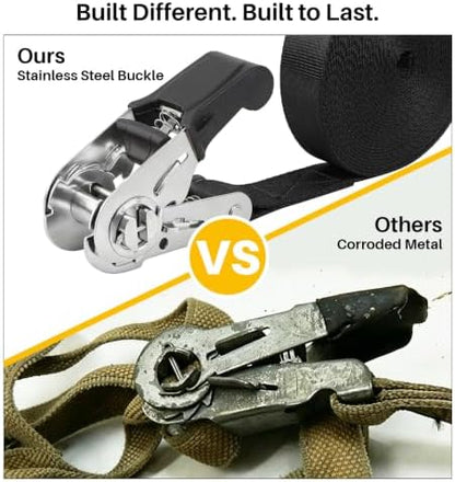 Ayaport Stainless Steel Endless Ratchet Straps, 8FT Cargo Tie Downs - Image 2