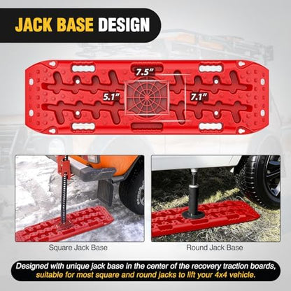 Nilight Off Road Traction Boards 4x4 Truck Recovery Tracks Mats Gear 2PCS - Image 4