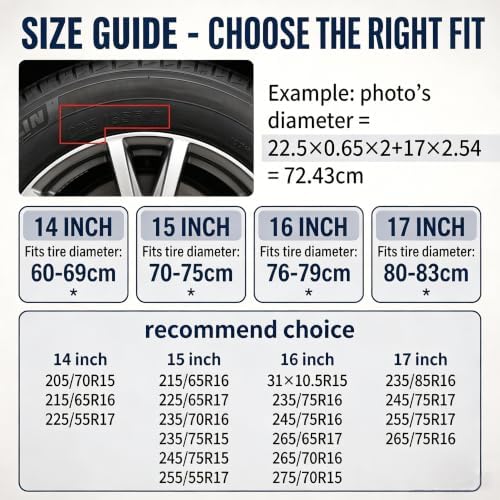 Mountain Compass Rv Spare Tire Cover 14 Inch Wheel, Universal Waterproof PVC - Image 4