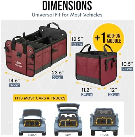 Large Modular Collapsible Car Trunk Organizer - Image 2