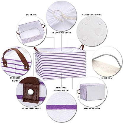 Hinwo 70L Extra Large Canvas Storage Bin - Image 4