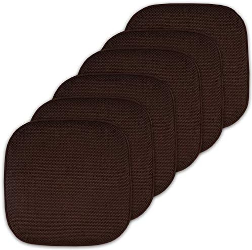 Sweet Home Collection Cushion Memory Foam Chair Pads Honeycomb Nonslip Back by SweetHomeCollection