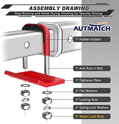 AUTMATCH Hitch Tightener Anti-Rattle Clamp - Image 3