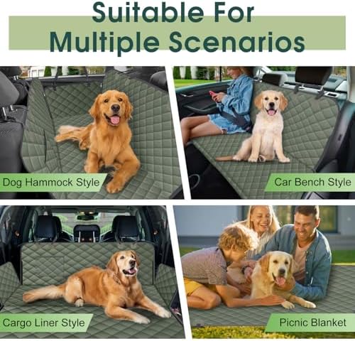 Waterproof Dog Car Seat Cover for Back Seat, Pet Hammock- S - Image 6
