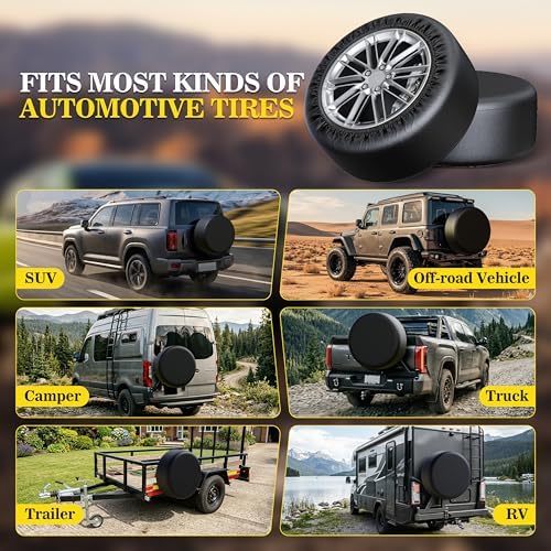 Moonet 27-29 inch Thickening Leather Spare Tire Cover Universal Fit - Image 3