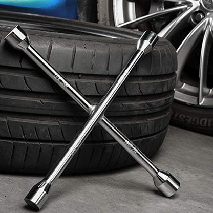 EPAuto 14" Heavy Duty Universal Lug Wrench, 4-Way Cross Wrench - Image 4