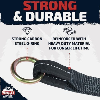 Vehiclex 2" x 10' Lasso Wheel Tie Down Straps - Image 4