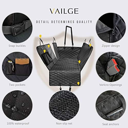 Vailge Dog Car Seat Cover for Back Seat, 100% Waterproof Back Seat Pet Cover - Image 6