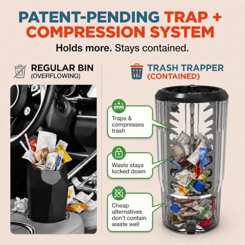 Trash Trapper Car Trash Can Cup Holder | Trash Can - Image 3