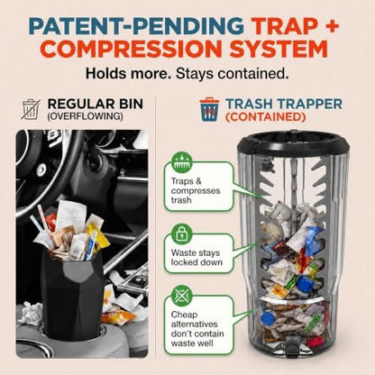 Trash Trapper Car Trash Can Cup Holder | Trash Can - Image 3