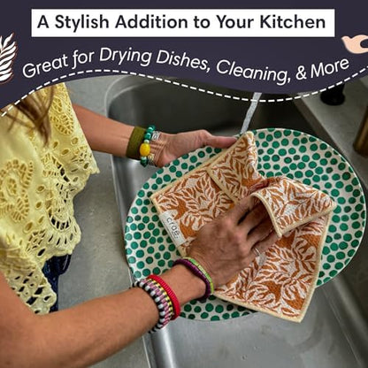 Double-Sided Microfiber Washcloths, Waffle Weave Kitchen Washcloths - Image 3
