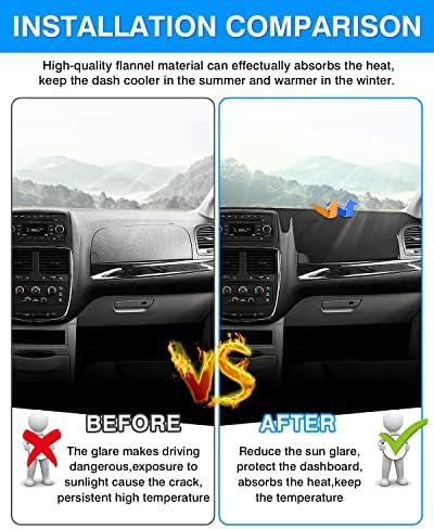 Autorder Dashboard Cover Mat for Dodge Grand Caravan 2011-2020 /Chrysler Town - Image 3