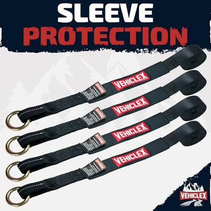 Vehiclex 2" x 10' Lasso Wheel Tie Down Straps - Image 5