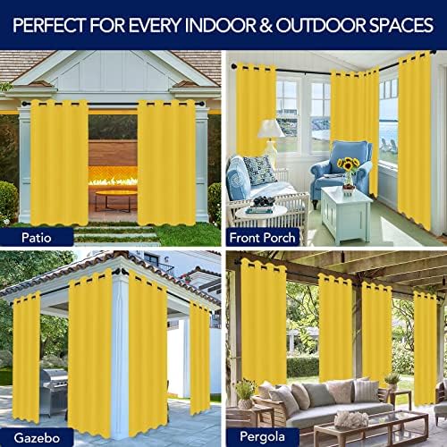 PureFit Outdoor Curtains for Patio Waterproof Weatherproof Outside Curtains - Image 5