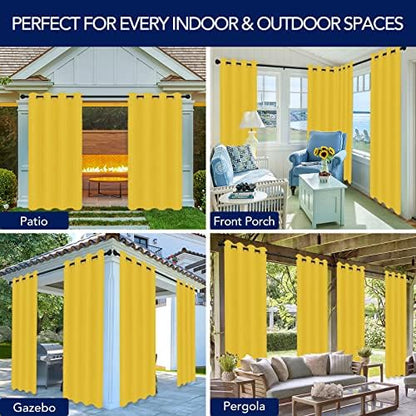 PureFit Outdoor Curtains for Patio Waterproof Weatherproof Outside Curtains - Image 5