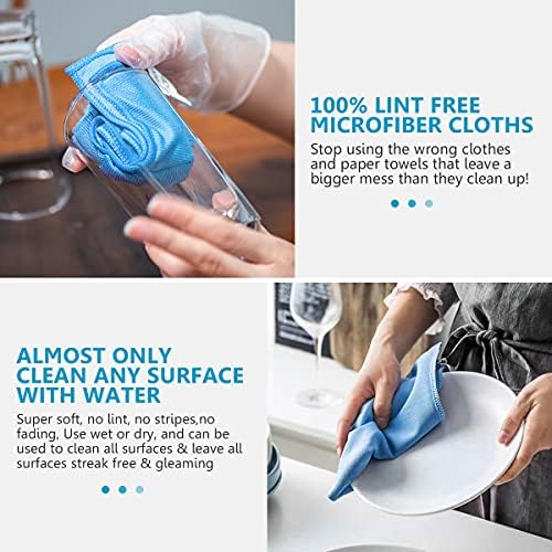 12 Pcs Microfiber Glass and Window Cleaning Cloths, Quickly Clean Windows - Image 3