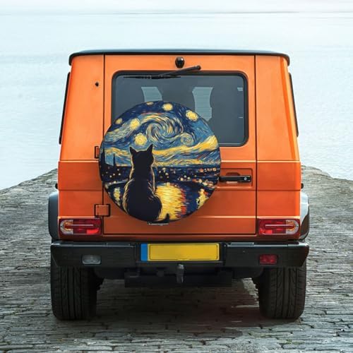Cat Spare Tire Cover Waterproof Wheel Cover 14 Inch Universal Fit - Image 2