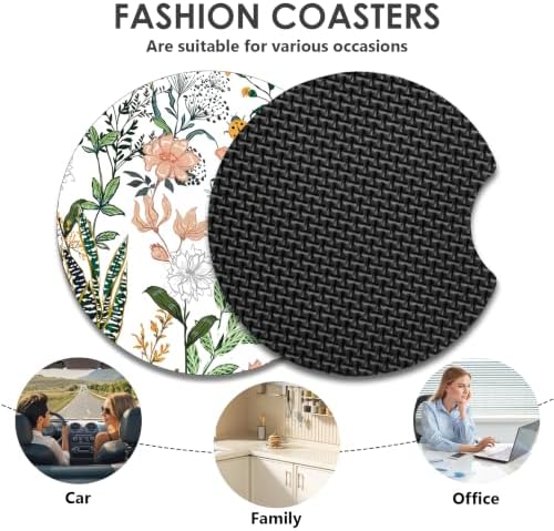 2 Pack Car Coasters，2.75-inch Neoprene Non-Slip Cup Holder Coasters - Image 7