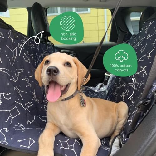Molly Mutt Deep Blue Dog Car Seat Cover, GOTS-Certified Cotton - Image 4