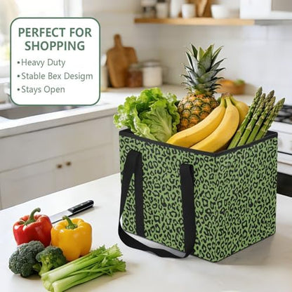 ALAZA Green Leopard Cheetah Car Trunk Organizer and Storage - Image 5