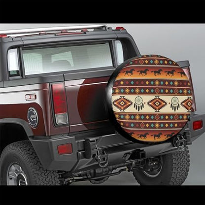 Native American Horse Spare Tire Cover Wheel Protector Universal Fit - Image 3