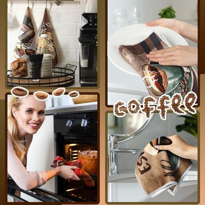 Boyiee Set of 6 Barista Towels Espresso Machine Accessories Coffee Waffle Weave - Image 5