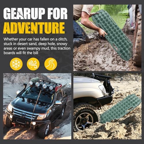 BUNKER INDUST Off-Road Traction Boards, Pair Recovery Tracks Traction Mat - Image 6